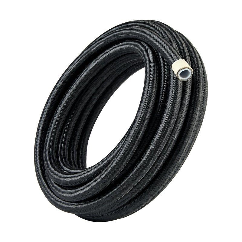 EVIL ENERGY 10AN PTFE Fuel Hose Line, AN10 Fuel Line E85 Nylon Braided 10FT Black - Image 1